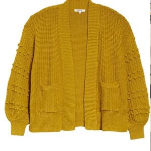 Madewell Bobble cardigan golden mustard
